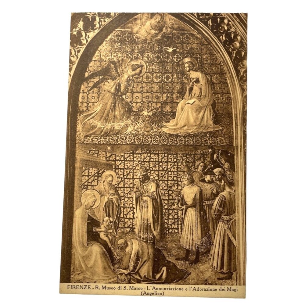 Vintage Firenze Florence Italy Annunciation Virgin Mary u Non Topographical Stan